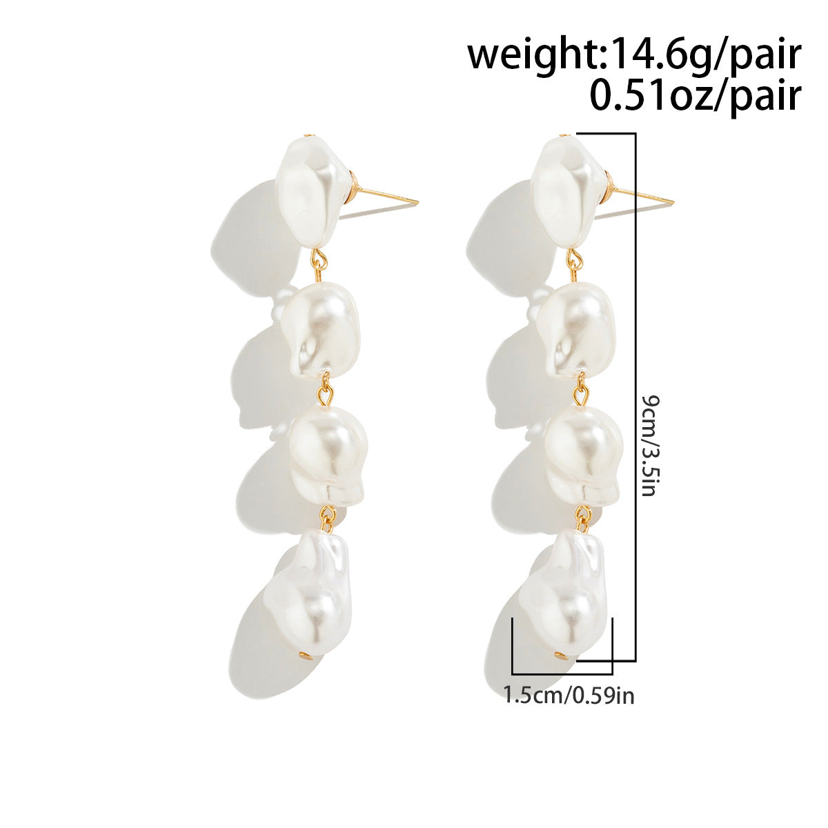 Boucles d'oreilles simples de tempérament de style français de forme géométrique cool