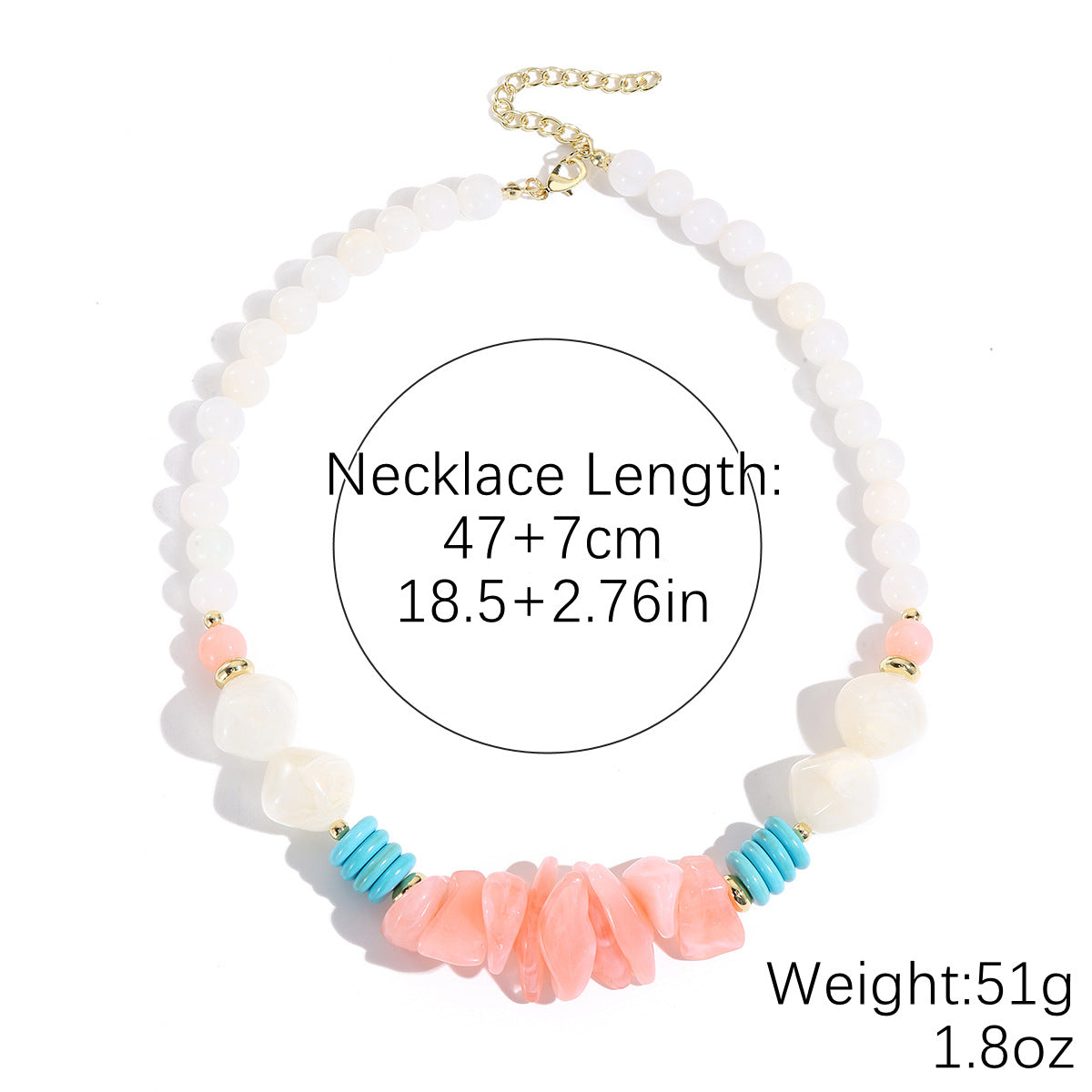 Acrylic Bead Bohemian Crystal Niche High-grade Necklace