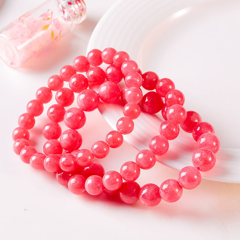 Rhodochrosite Recruitment Love Peach Blossom Marriage Argentina Bracelets
