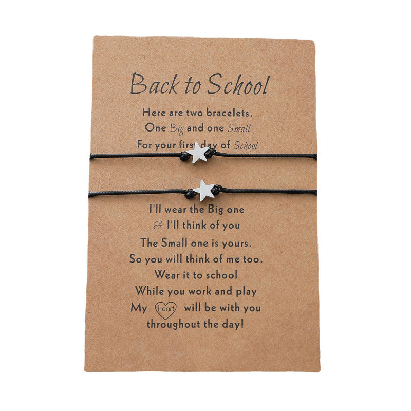 School Star Card Personality Fashion Five-pointed Bracelets