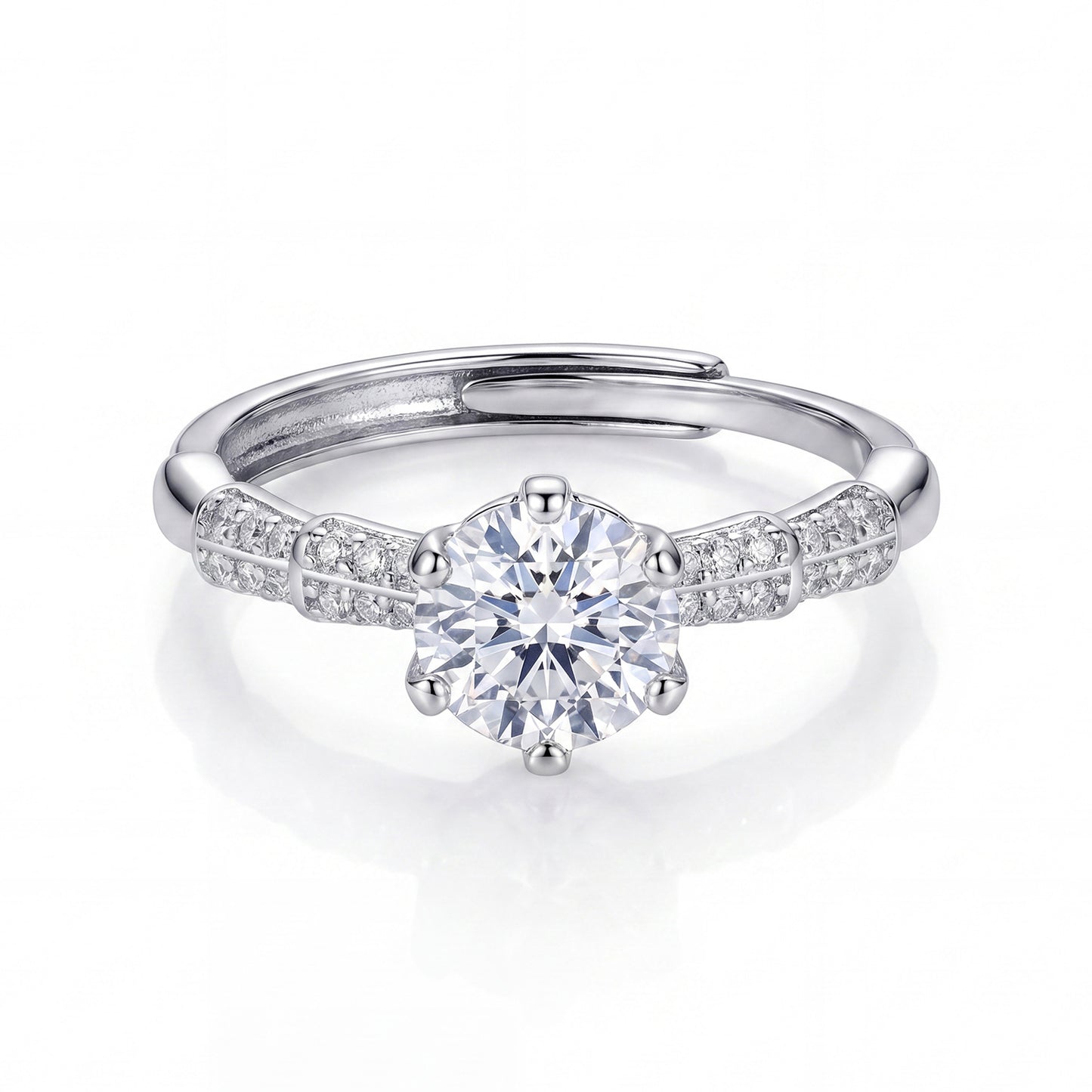 Glamorous Women's Moissanite Classic Karat Live Rings