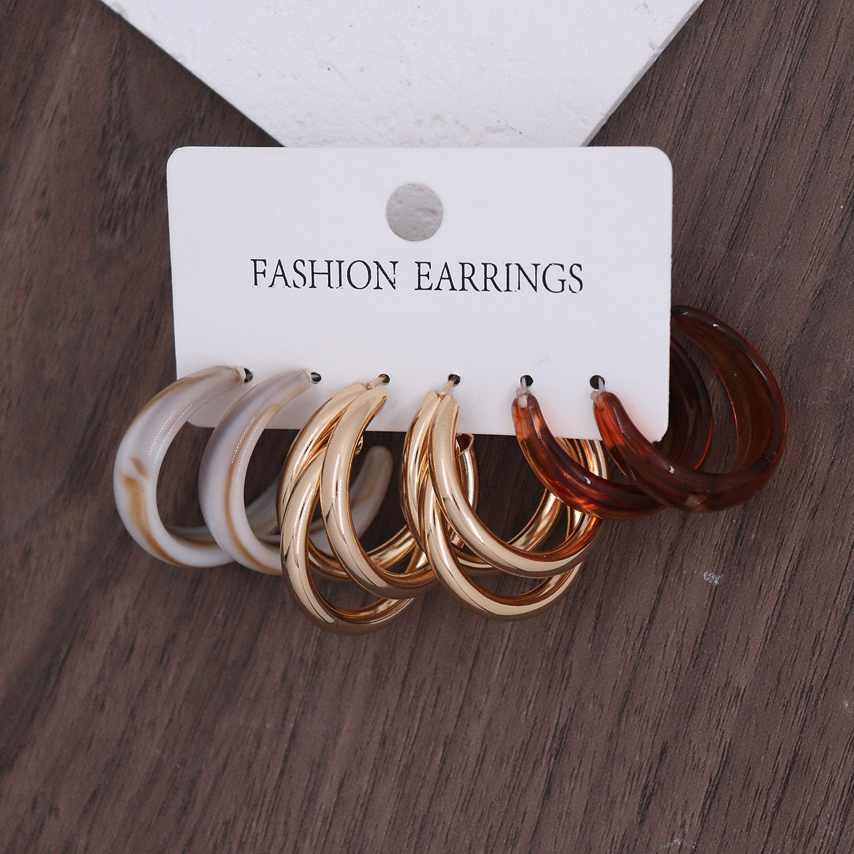 Women's Vintage Orange Fruit Green Resin Exaggerated Rings