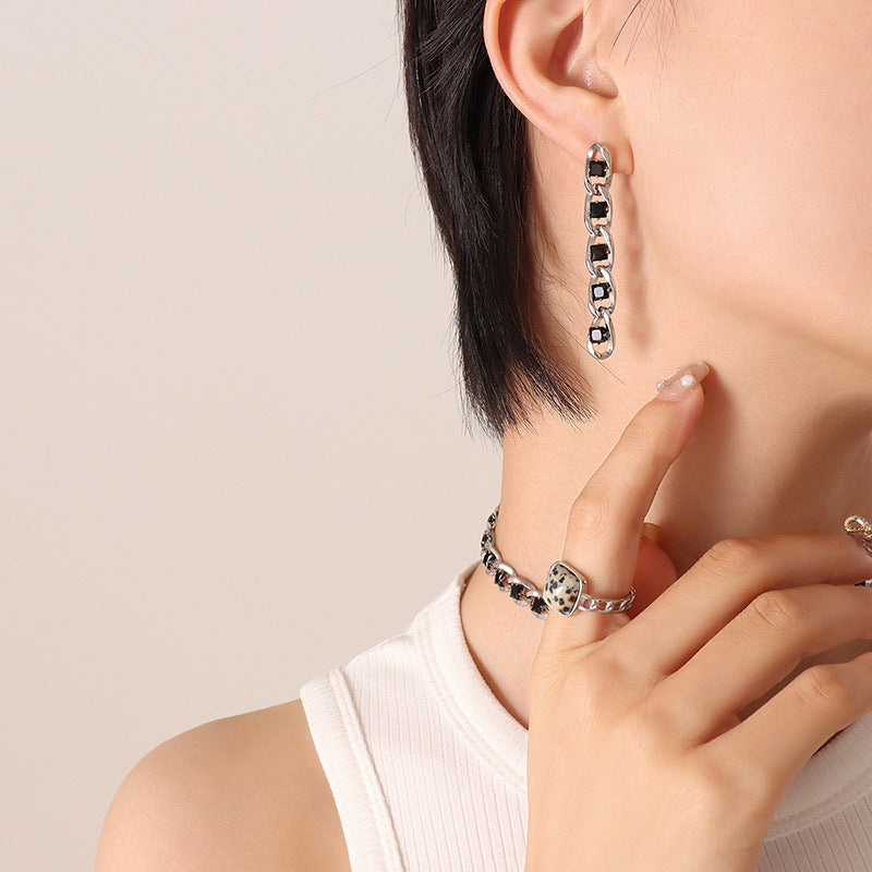 Colorful Zircon Diamond Light Luxury Delicate Jewelry Set