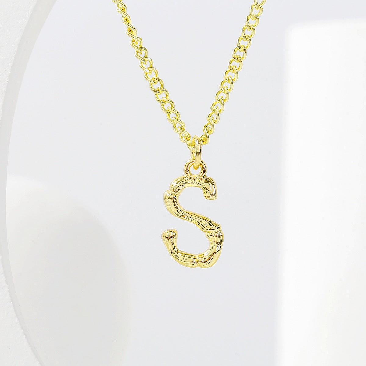 Women's Style Ornament Bamboo Letter Pendant Clavicle Necklaces