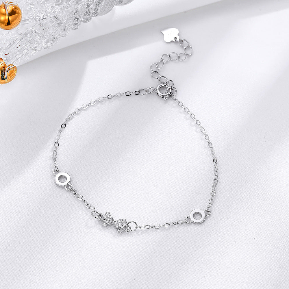 Bracelets de personnalité de Style coréen avec nœud en argent Sterling pour femmes, ornement de tempérament de Niche