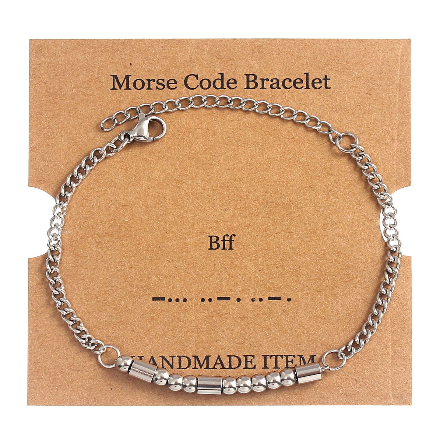 Women's Stainless Steel Gold Moss Password Letter Bracelets