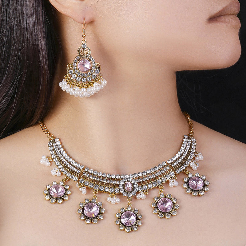 Indian Ethnic Style Vintage Gemstone Beads 2 Necklaces