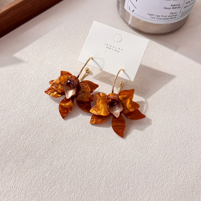 Orchid High-grade Style Gentle Temperamental Minority Rings