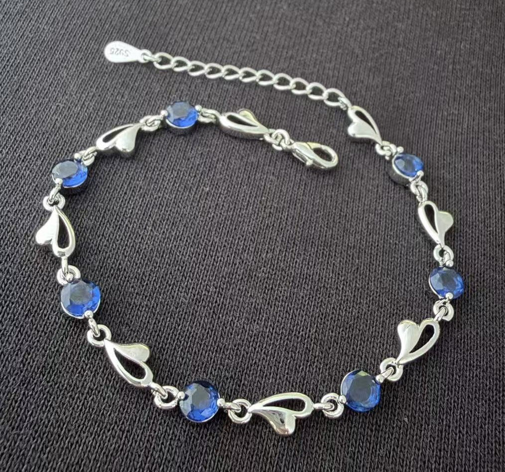 Sier Plated Heart Female Irregular High Sense Simple Fashion Bracelets
