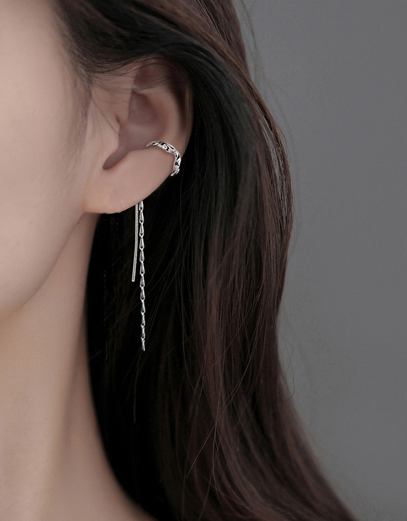 Starry Long Pearl Tassel Zircon Without Rings