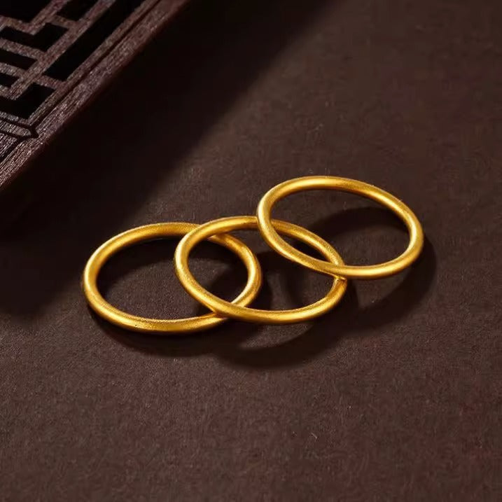 Solid Matte Gold Cold Wind Index Finger Rings