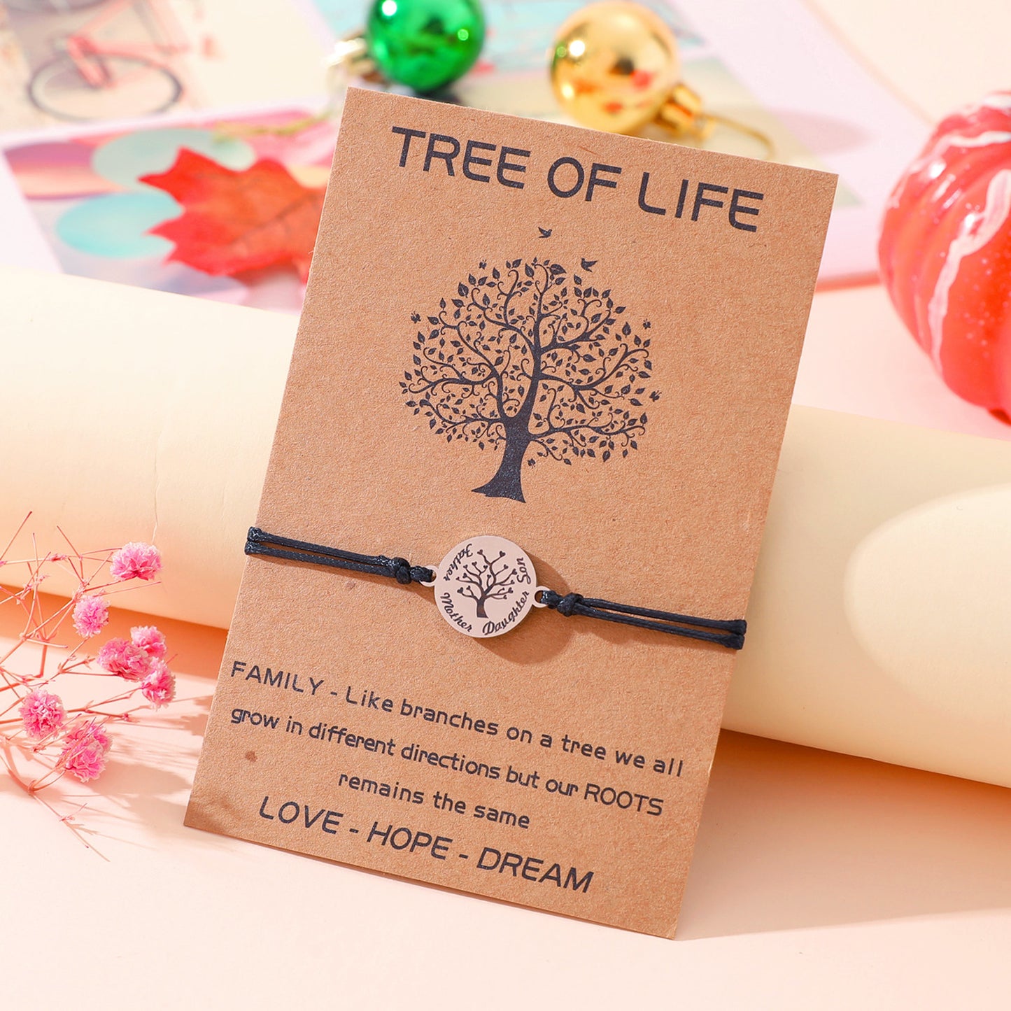 Carrying Strap Creative Stainless Steel Lucky Tree Bracelets