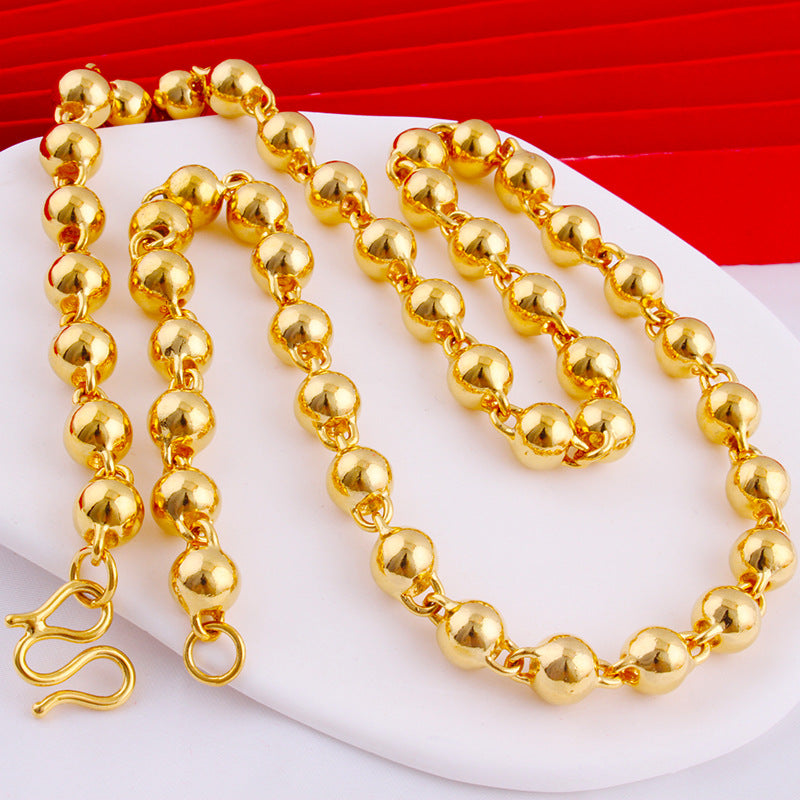 Men's Gold-plated Live Broadcast Alluvial Gold South African Tin Necklace