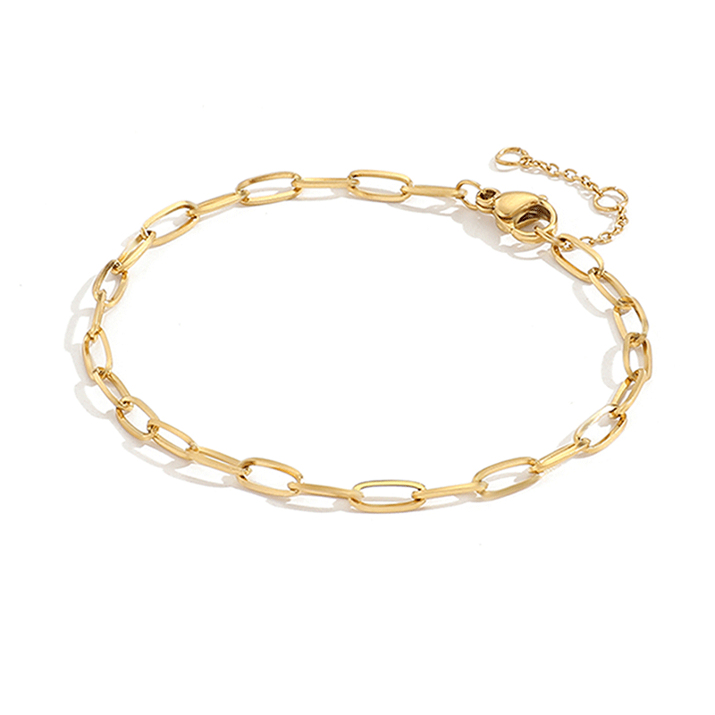 Women's Stainless Steel Brace Lace Gold-plated Chain Bracelets