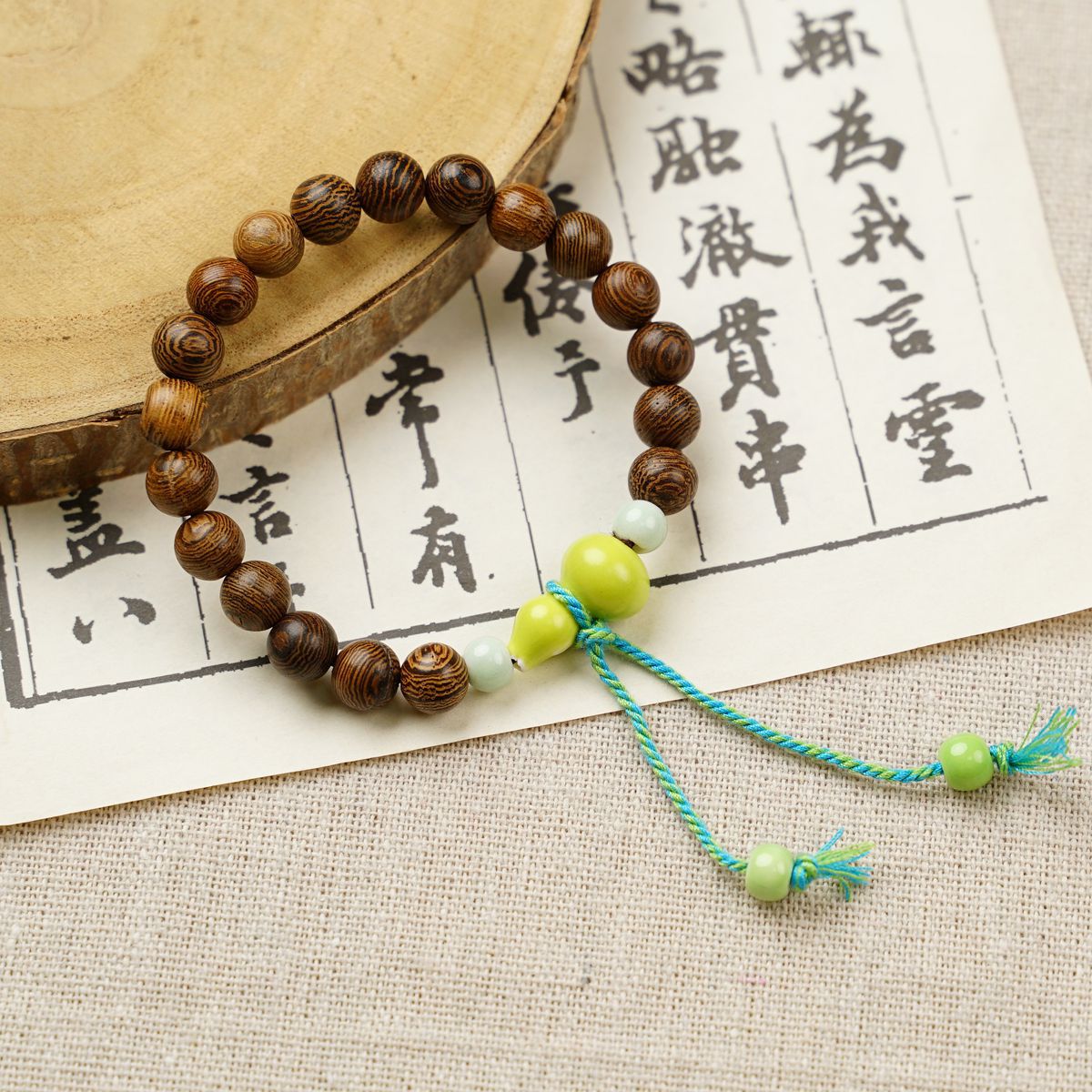 Ebony High Sense Lotus Seedpod Chinese Bracelets