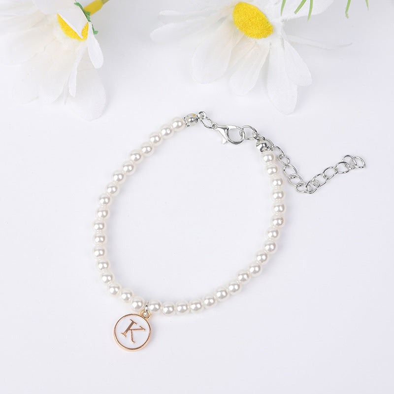 Simple Pearl English Your Name Female Bracelets