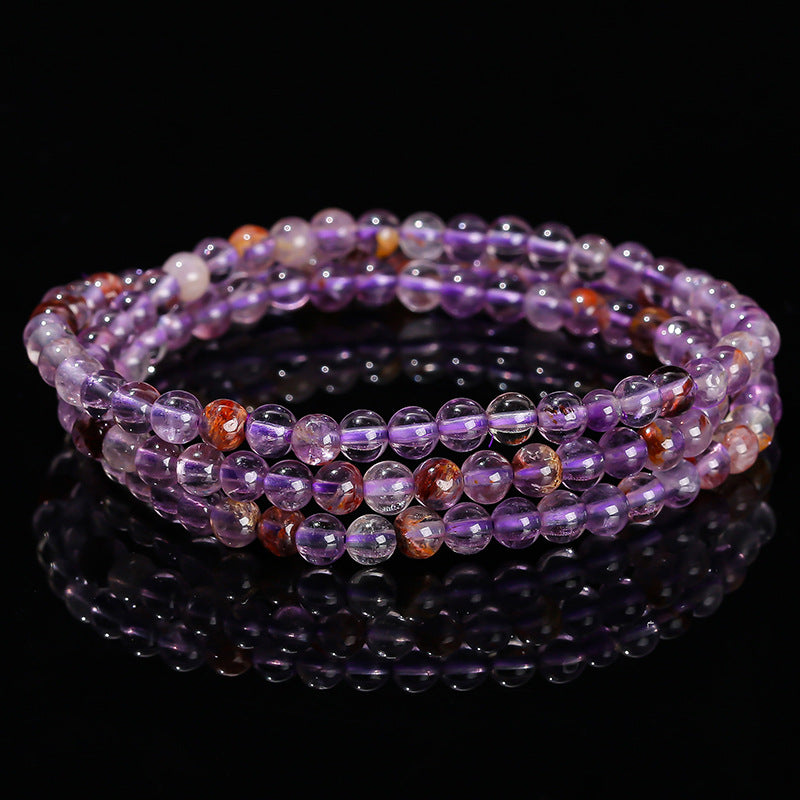 Natural Crystal Stone Collection Round Beads Bracelet