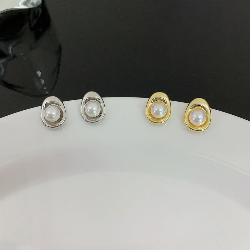 Boucles d'oreilles rétro compactes en perles géométriques pour femmes, élégantes, quotidiennes