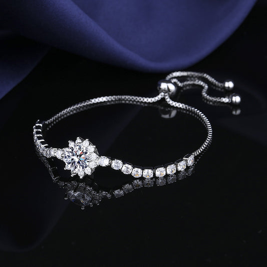 Live Broadcast Moissanite Sunflower 2 Karat Bracelets