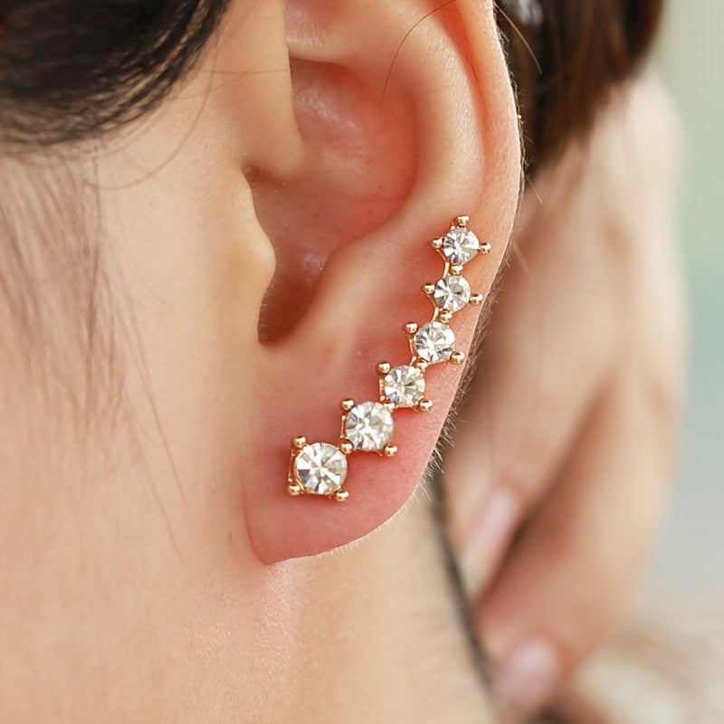 Women's Pieces Simple Elegant Pearl Rhinestone Light Ear Clip