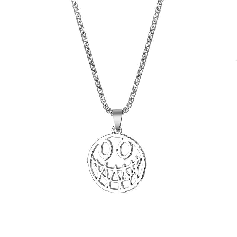 Steel Devil Smiley Alloy Pendant Temperament Couple Necklaces