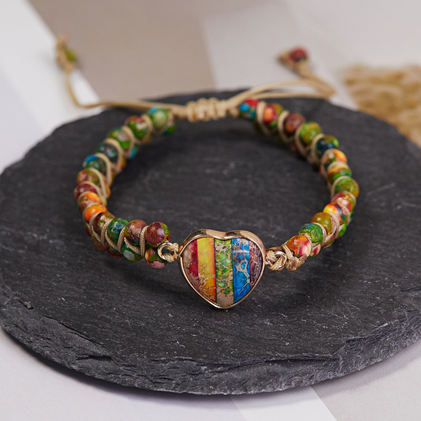 Weaving Winding Love Emperor Stone Beads Bracelets