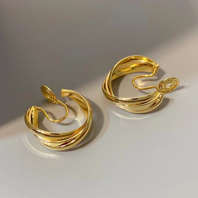 Women's Coil Hoop High-grade Elegant Simple Fashionable Ear Clip