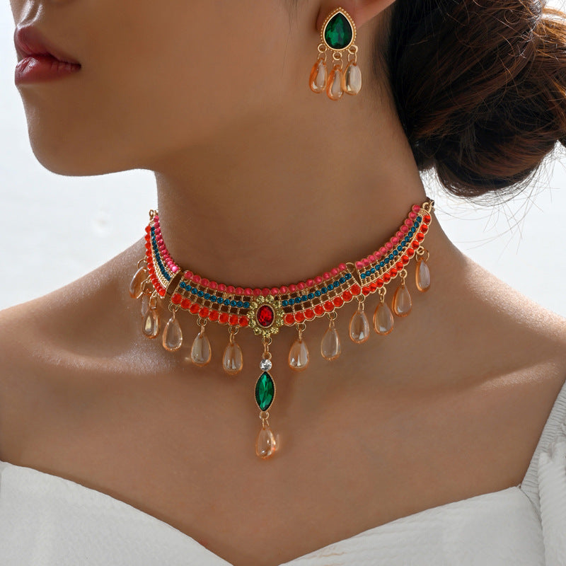 Indian Ethnic Style Vintage Gemstone Beads 2 Necklaces