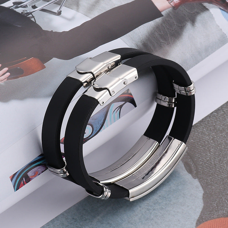 Ornament Silicone Stainless Steel Creative Fashion Bracelets