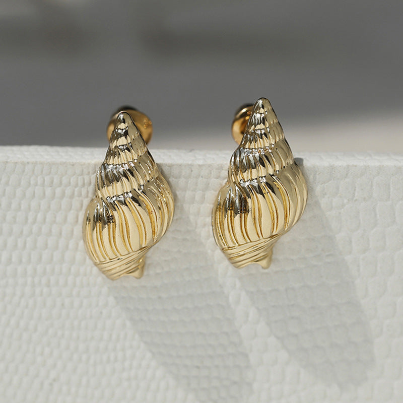 Summer Seaside Beach Style Small Conch Ear Fashion Minimalism For Stud Earrings