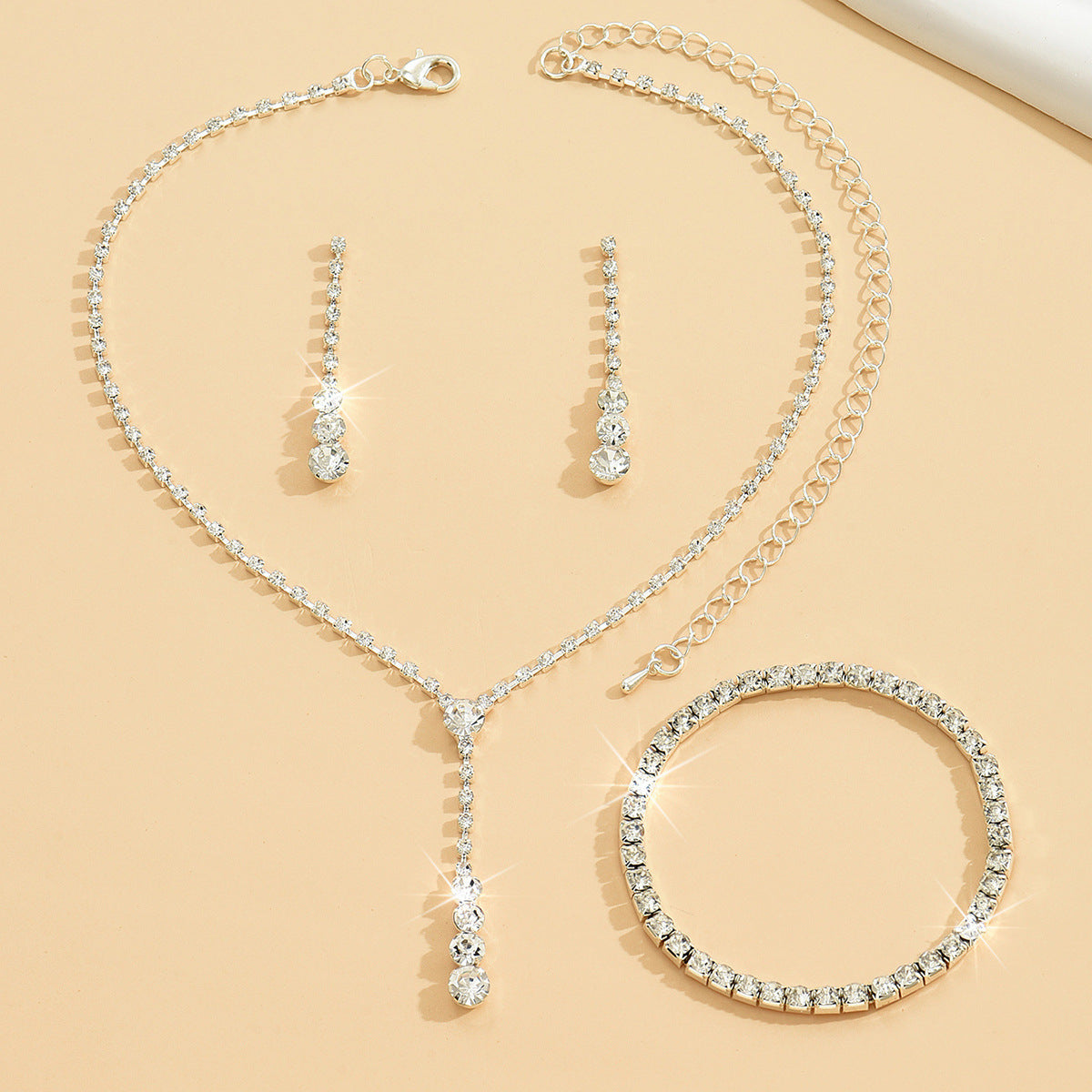 Simple Popular Ear He Originally Single Row Jewelry Set