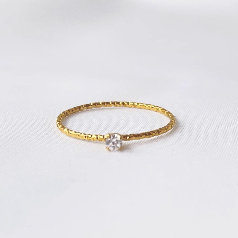 Intérêt léger luxe Mini petit diamant or femme étoilé anneaux