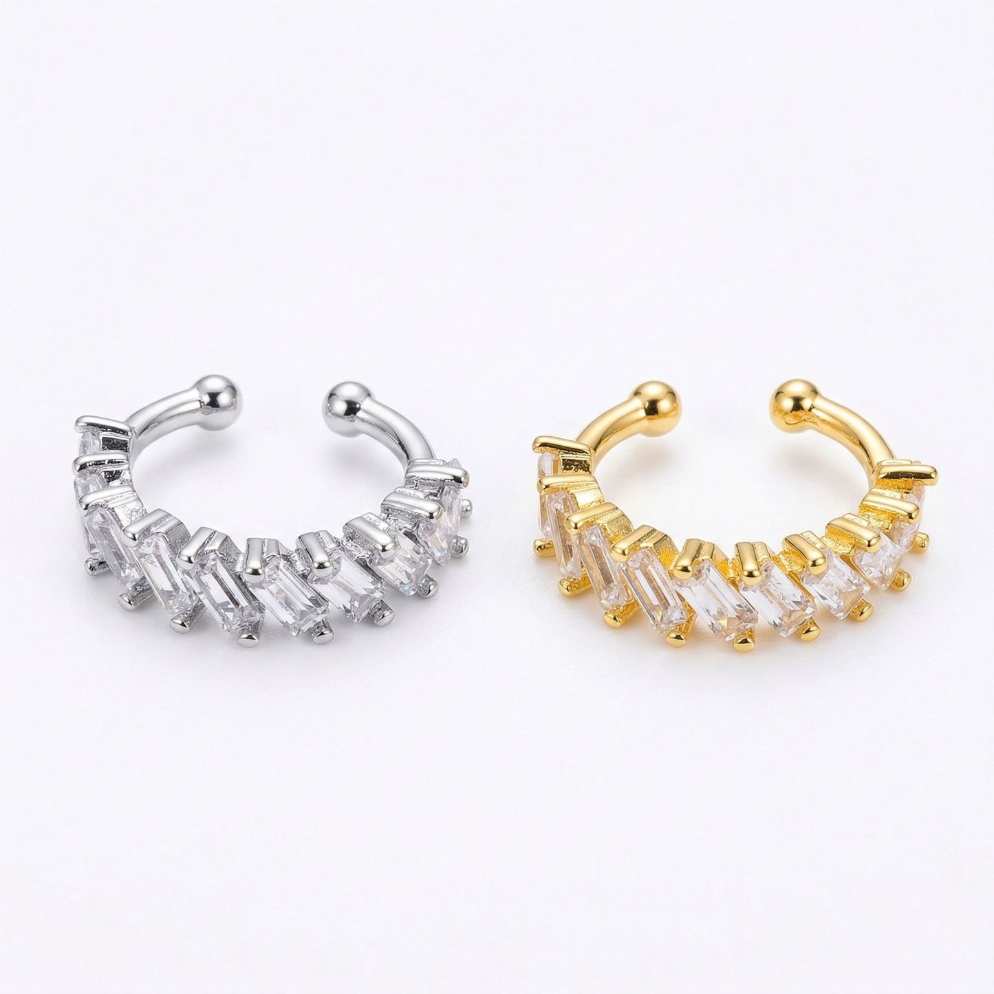 Copper Micro Inlaid Zircon Shaped Exquisite Versatile Without Ear Clip