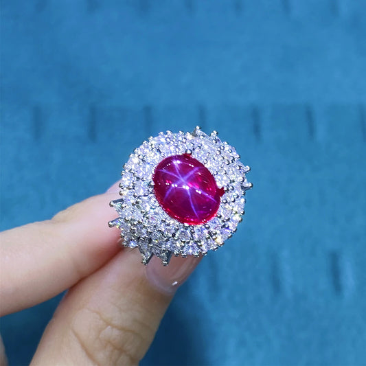 Pigeon Blood Full Diamond Open Female Rings
