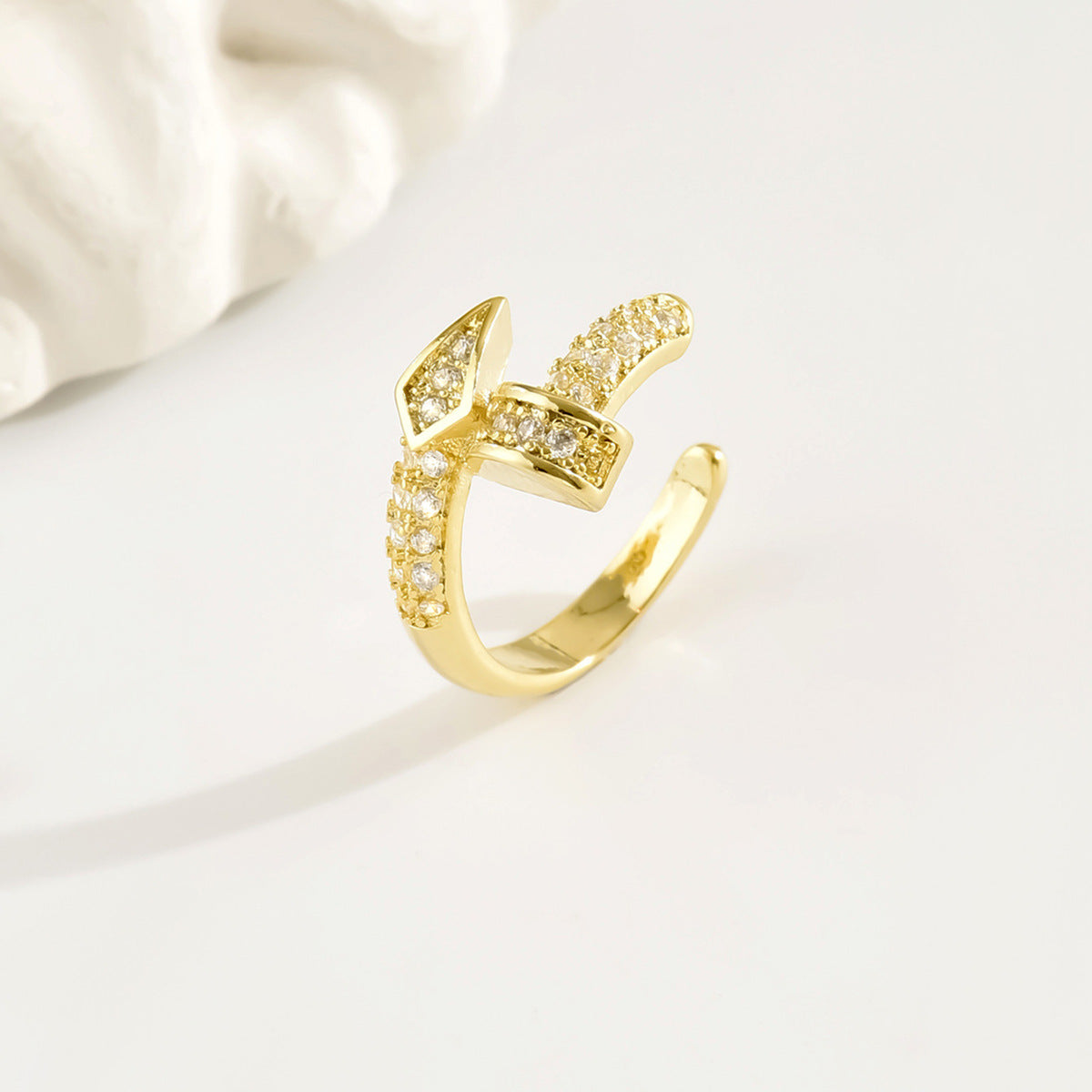 Retro Micro Inlaid Zirconium Nail Ear Bone Clip Advanced Earrings