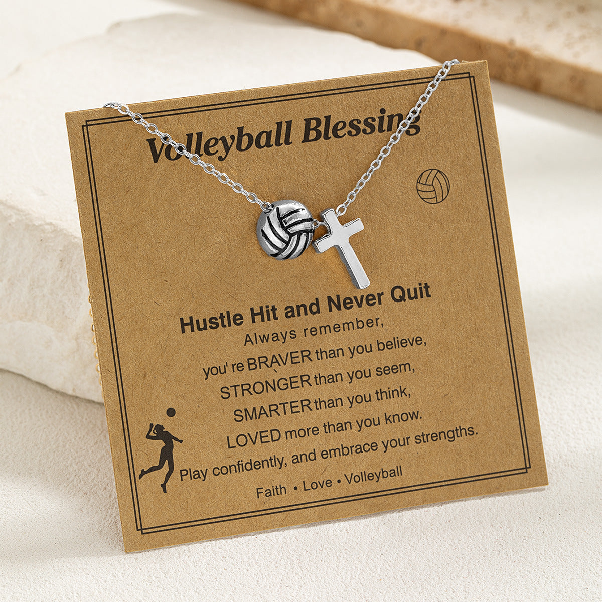 Sports Style Card Alloy Love Cross Basketball Necklaces