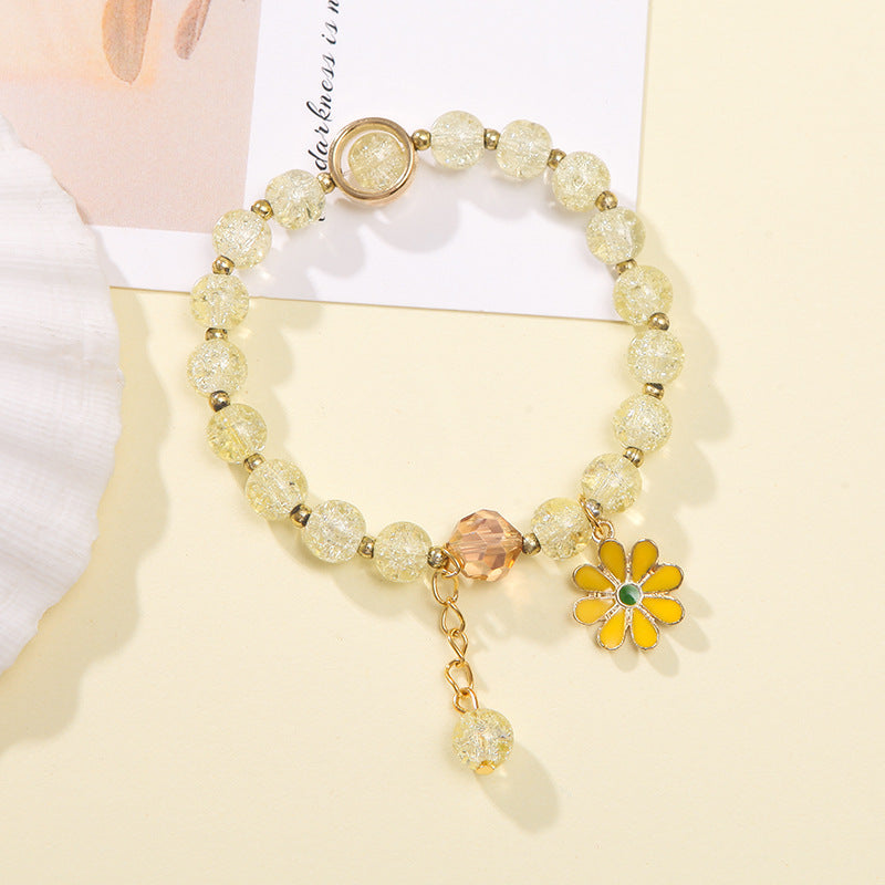 Explosion fleur cristal petite marguerite femme coréenne bijoux tournesol Bracelets