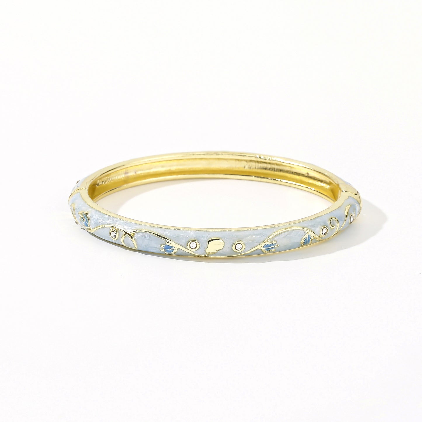 Alloy Open Drop Oil Enamel Small Flower Ethnic Style Tourist Bracelet