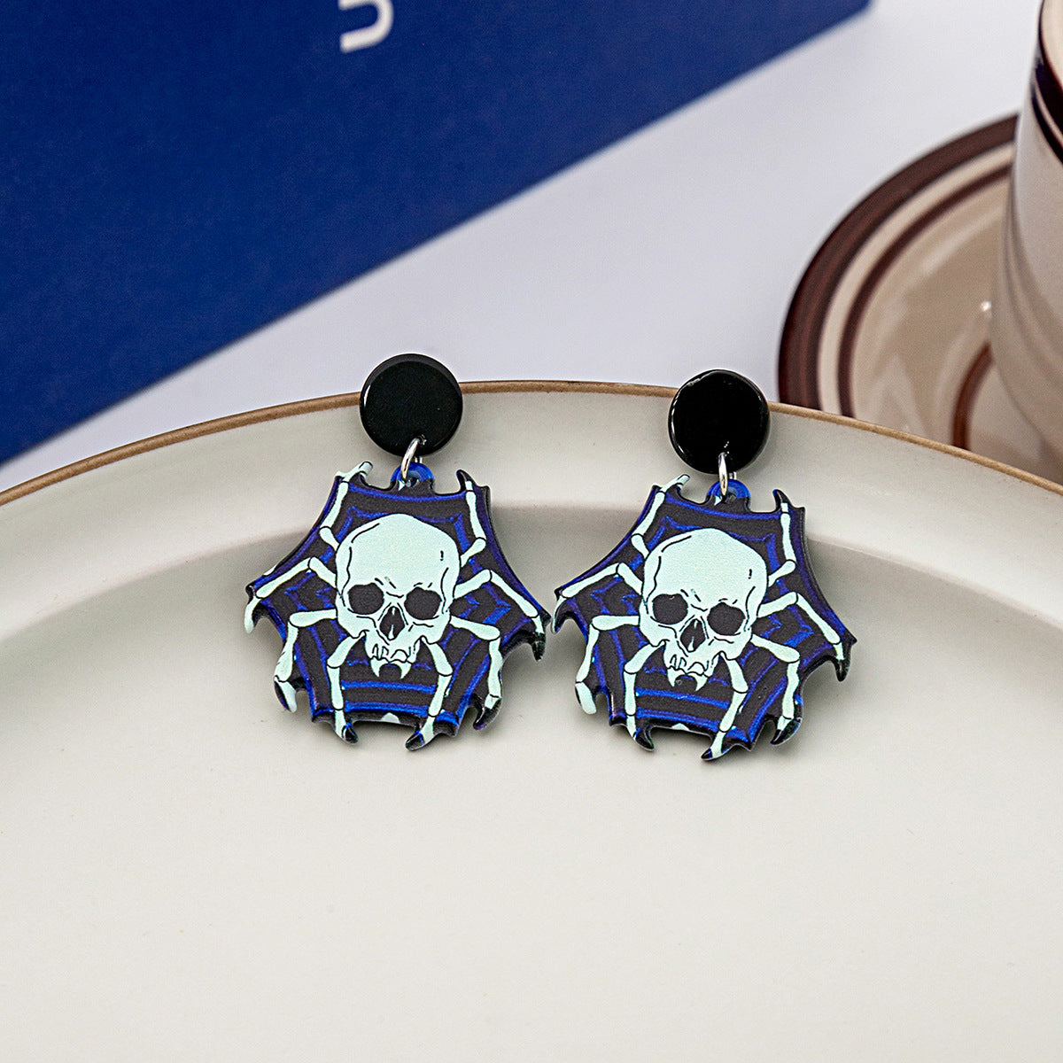 Halloween Doll Thriller Skull Cat Acrylic Rings