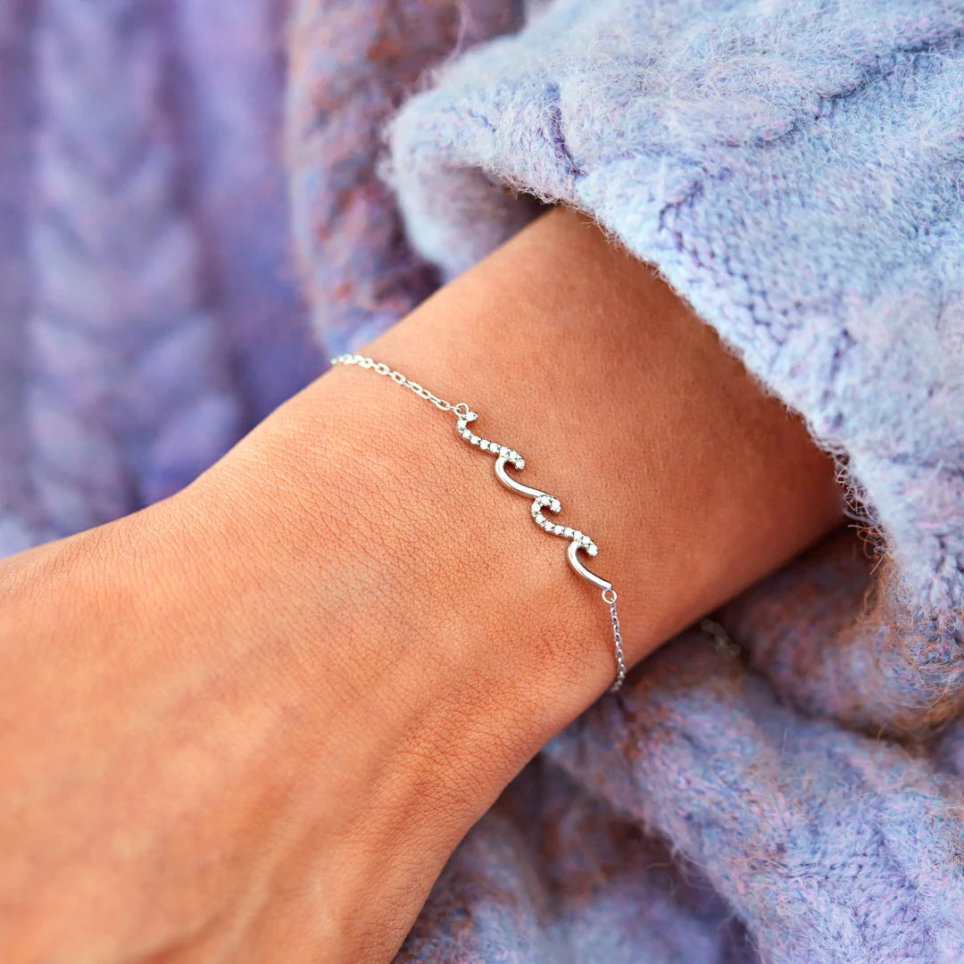 Bracelets tendance simples en argent sterling pour femmes