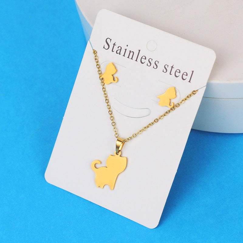 Butterfly Unicorn Sweet Personality Simple Stainless Steel Necklaces