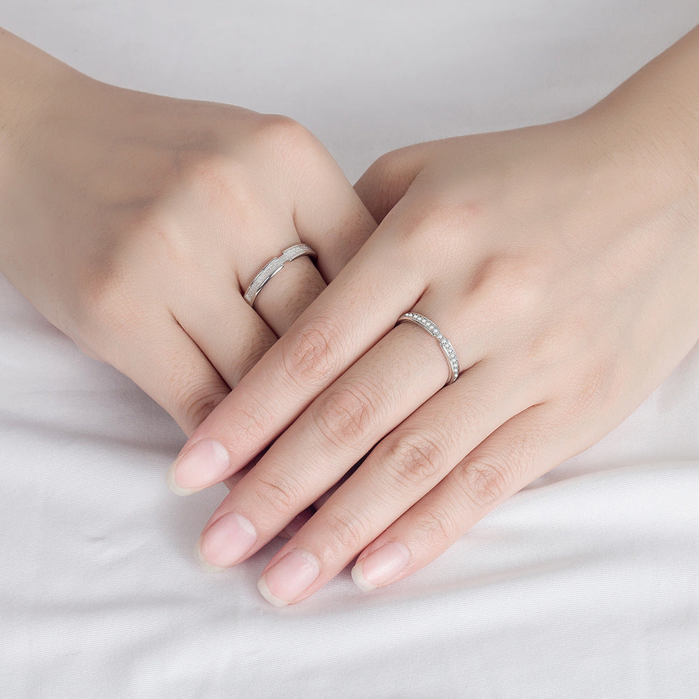 Bagues de petite amie étoilée au design simple White Dews pour femmes