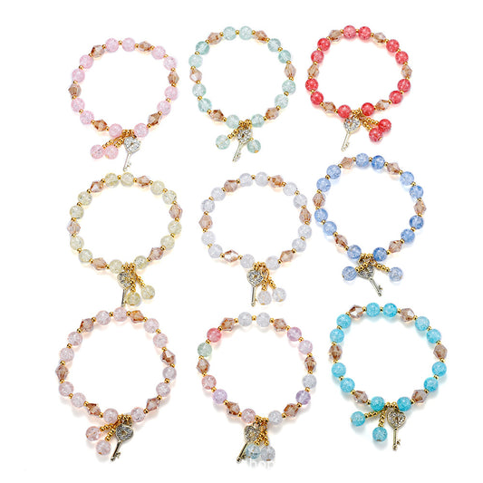 Hot Flower Wrist String Crystal Rose Bracelets