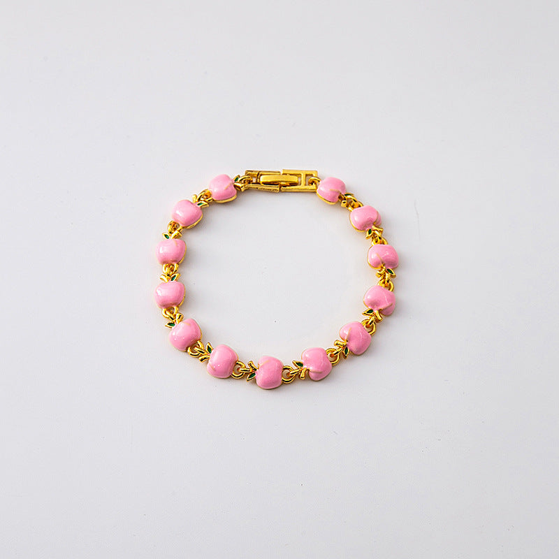 Fruit Apple Creative Personality Drop Oil Bracelets