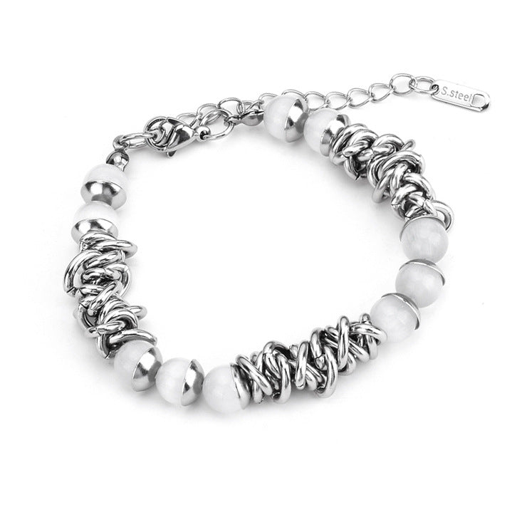 Women's & Men's & Titanium Steel Light Luxury Minority High-grade Exquisite Girlfriends Bracelets