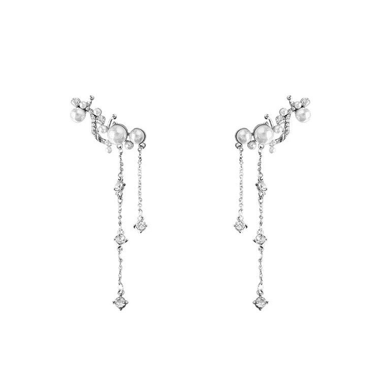Women's Pearl Tassel For French Style Temperament Bone Niche Rings
