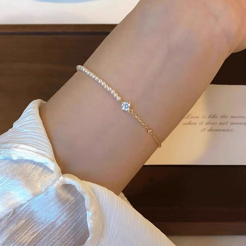 Women's Pearl Brace Lace Light Luxury High-grade Bracelet