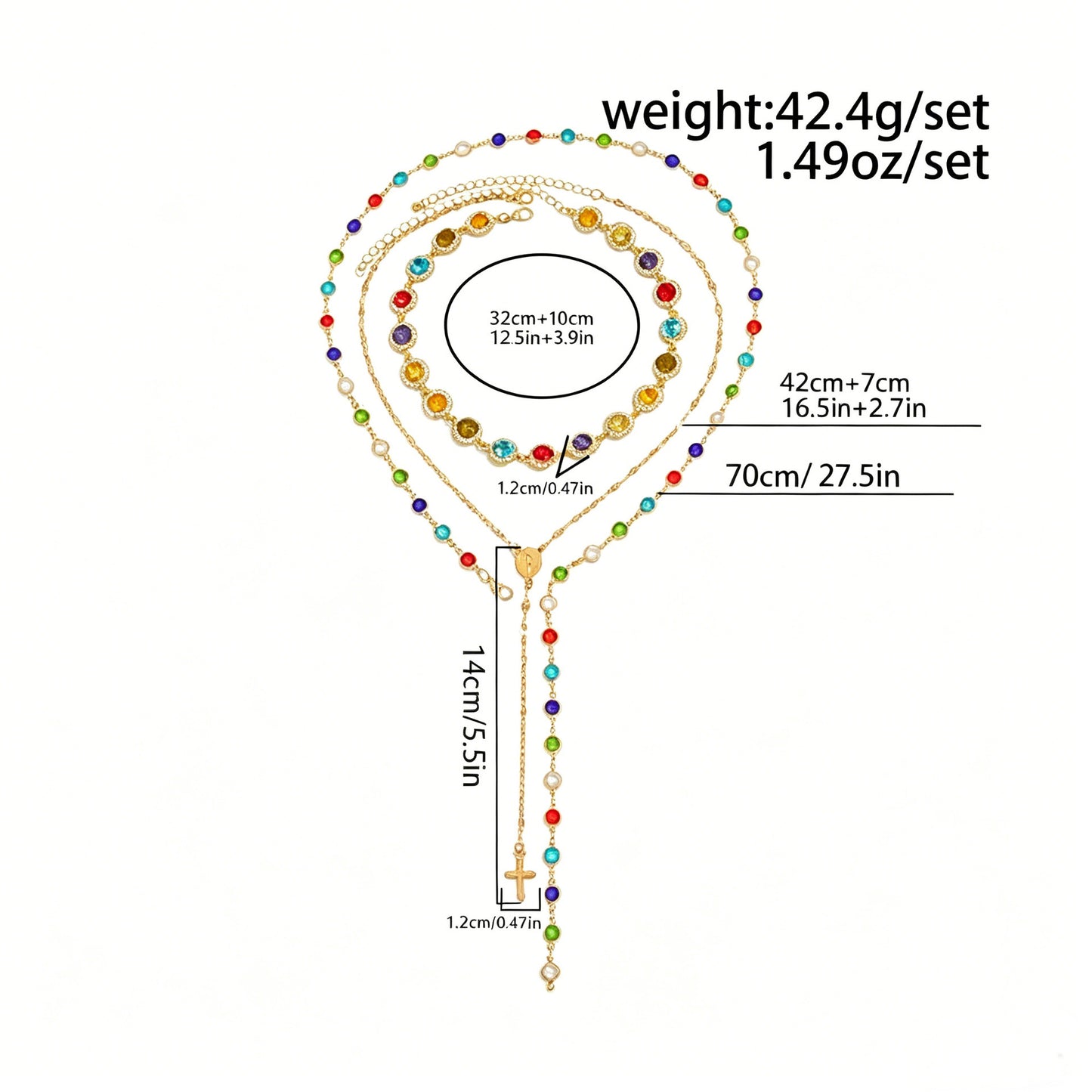 Dopamine Creative Diamond Cross Female Advanced Necklace