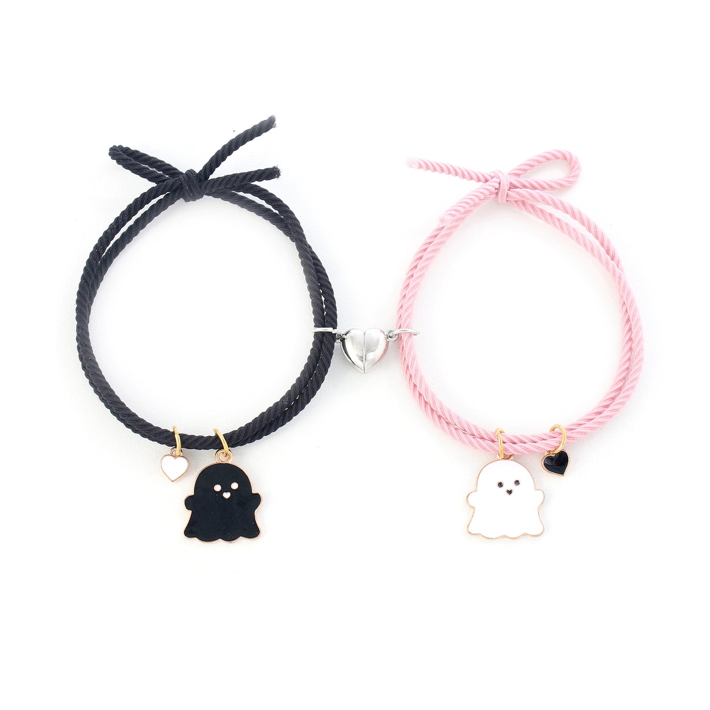 Women's & Men's Band Rope Love Magnet Halloween Ghost Bracelets