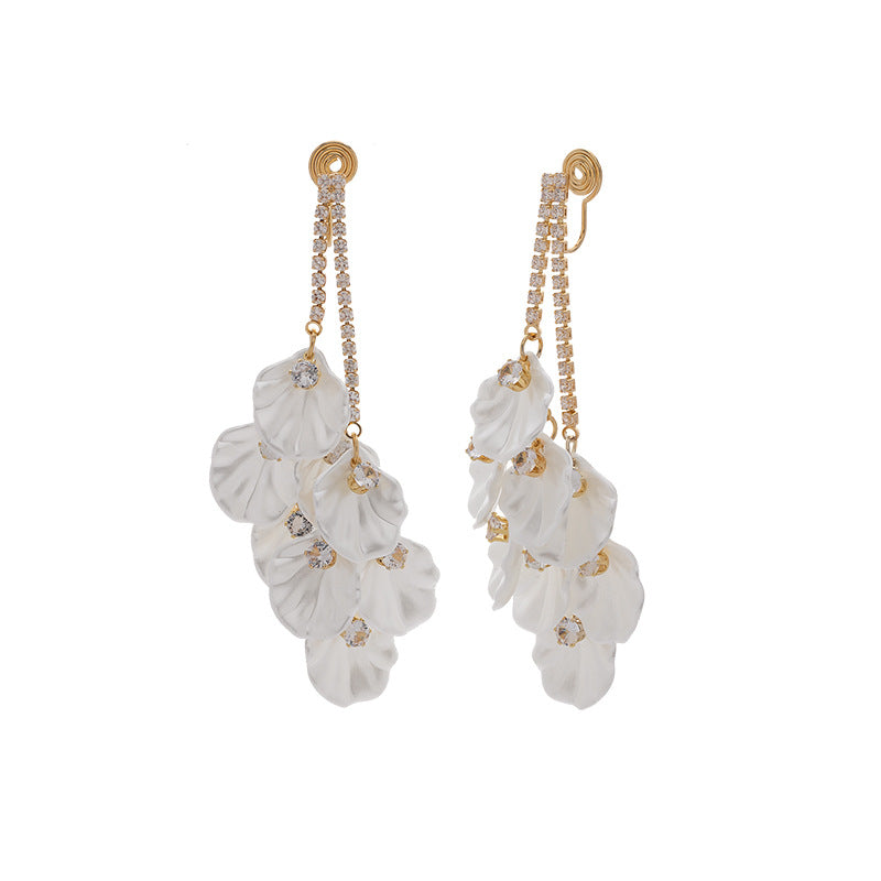 Chain Dream Fairy White Petal Fringed Piece Vacation Rings